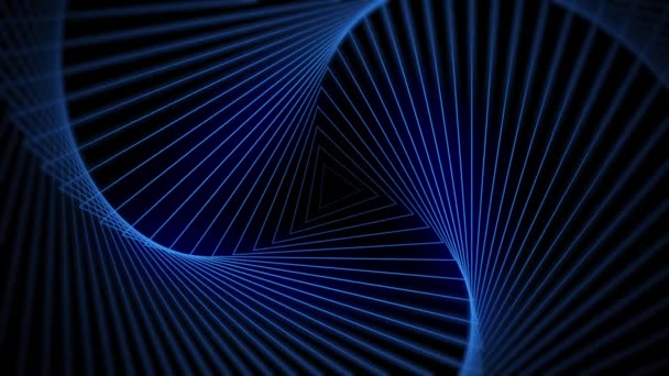 Háromszög Kék Vonalak Moving Viewer Loop Funkciók Elvont Kék Vonalak — Stock videók