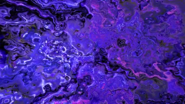 Purple Gradient Paint Surge Abstract Zeigt Ölfarbe Verschiedenen Blau Violett — Stockvideo