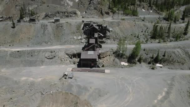 Moulin Mines Abandonné Vue Aérienne Monarque Colorado Dispose Drone Aérien — Video
