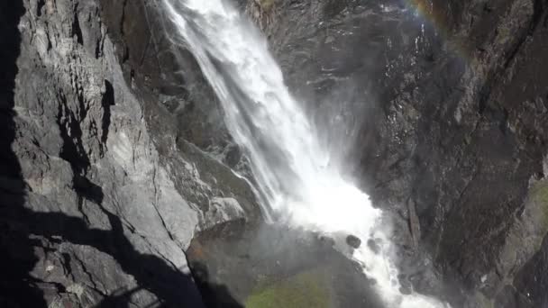 Static Downward View Waterfall Uncompahgre River Apresenta Uma Vista Para — Vídeo de Stock