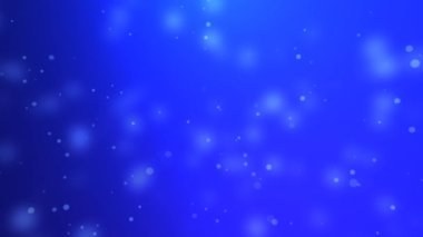 Mavi Gradyan Atmosferde Parlayan Işık Topları 4K döngüsünde sert ve yumuşak kenarlı küreler bir döngü içinde mavi bir arkaplanda süzülüyor.