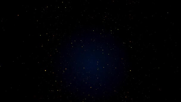 Golden Glitter Star Fall Background Loop Διαθέτει Χρυσά Λαμπερά Σωματίδια — Αρχείο Βίντεο