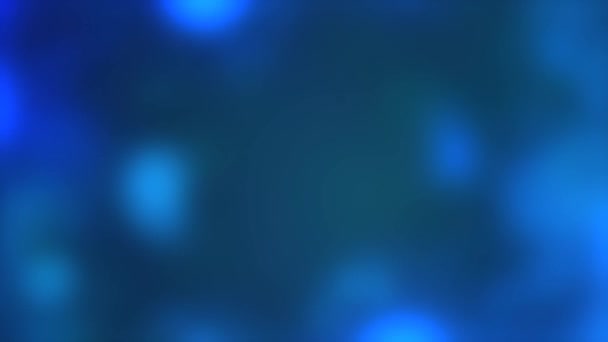 Blue Blobs Blurs Fly Loop Posiada Niebiesko Kadłubowe Rozmyte Plamy — Wideo stockowe