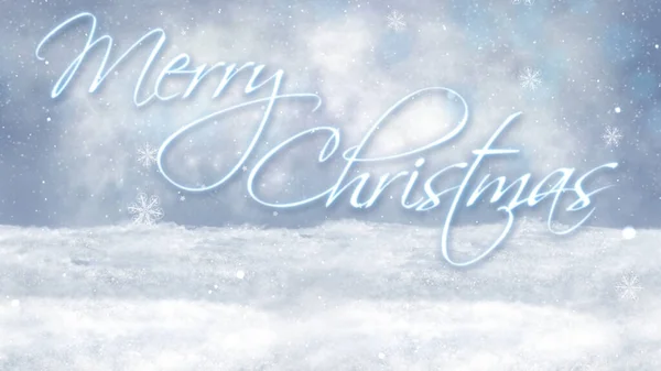 White Snowing Cloudy Merry Christmas Heeft Een Winterse Scène Met — Stockfoto