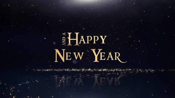 Happy New Year Glitter Trail Features Happy New Year Text — Stock Photo, Image