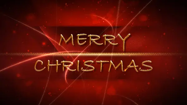 Merry Christmas Gold Red Achtergrond Functies Merry Christmas Gold Belettering — Stockfoto