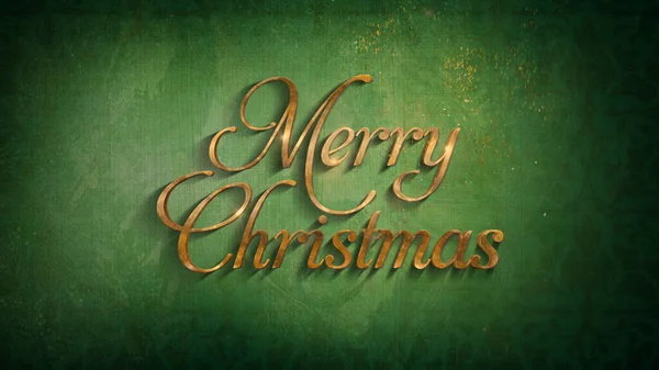 Merry Christmas Gold Particles Achtergrond Functies Merry Christmas Gold Belettering — Stockfoto
