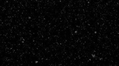 Kara Arkaplan 4K döngüsüne nazikçe düşen kar arka planda küçük parçacıklar ve ön planda büyük parçacıklar ile bir döngü içinde siyah bir arkaplan üzerine düşen karı içerir..