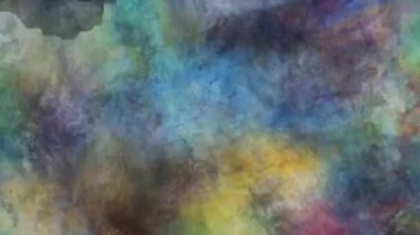 Boya Fırçası Vuruşları Rastgele Smears Arkaplan 4K Döngü renk değişimi ve soyut bir döngü içinde hızla harmanlanan şekiller gibi boya özellikleri. 