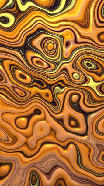 Abstract Liquid Paint Orange Hues Vertical Presenta Una Vernice Olio — Video Stock