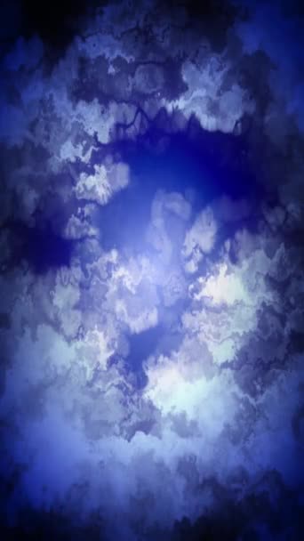 Abstract Blue Hued Clouds Vertical Loop Διαθέτει Αποχρώσεις Του Μπλε — Αρχείο Βίντεο