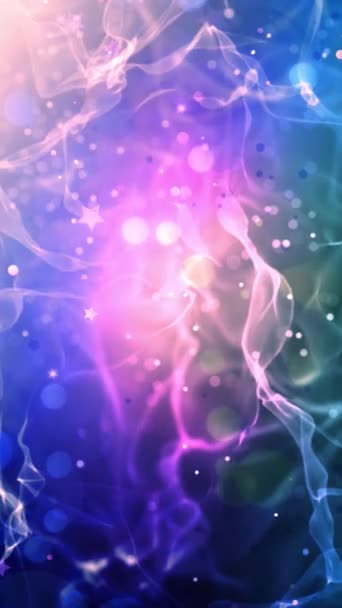 Vertical Smoky Tranquility Abstract Loop Features Space Animated Atmosphere Pastel — Stock Video