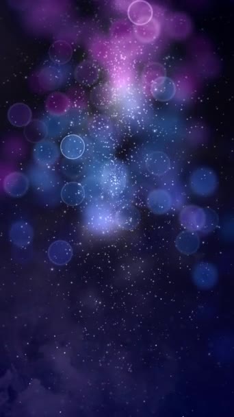 Függőleges Lila Kék Gömbök Űrben Részecske Hurok Jellegét Meghatározza Lila — Stock videók