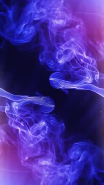 Vertical Mystical Blue Purple Smoke Diagonal Loop Features Blue Purple — Stock Video