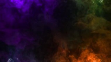 Gökkuşağı Duman Arkaplan 4K döngüsü gökkuşağı renklerinde yükselen ve düşen soyut bir duman alanı içerir.