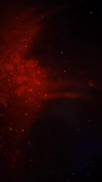 Pionowy Czerwony Dym Czułki Niebieska Przestrzeń Zawiera Czubki Czerwonego Dymu — Wideo stockowe