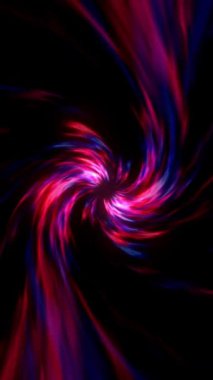 Dikey Süper Kahraman Çevir Kırmızı ve Mavi Soyut 4K Döngü merkezi dikey bir döngü etrafında dönen kırmızı ve mavi şekiller.