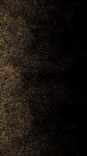 Verticale Golden Glitter Fire Swipe Loop Beschikt Deeltjes Van Gouden — Stockvideo