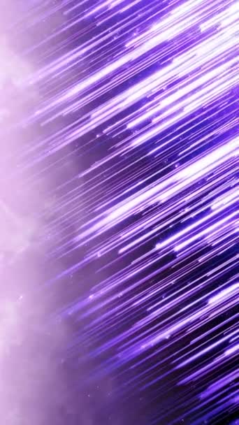 Vertical Purple Rain Laser Beams Fog Loop Apresenta Chuva Laser — Vídeo de Stock