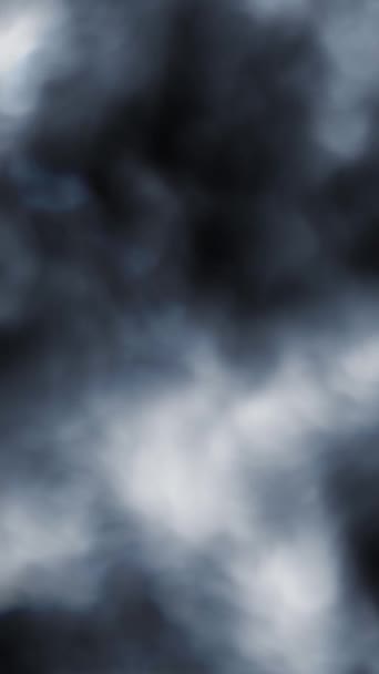 Dikey Yuvarlanan Sis Bulutları Döngüsü Soyut Bulut Oluşumlarını Dikey Orantı — Stok video