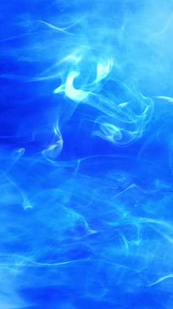 Verticale Smoke Flowing Blue Background Loop Voorzien Van Rook Het — Stockvideo