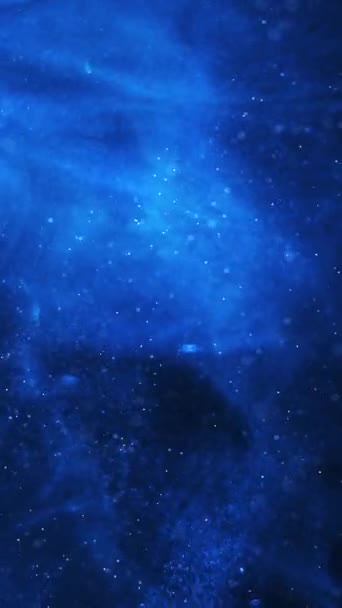 Vertical Cosmic Dust Golden Glow Background Loop Apresenta Partículas Parecidas — Vídeo de Stock