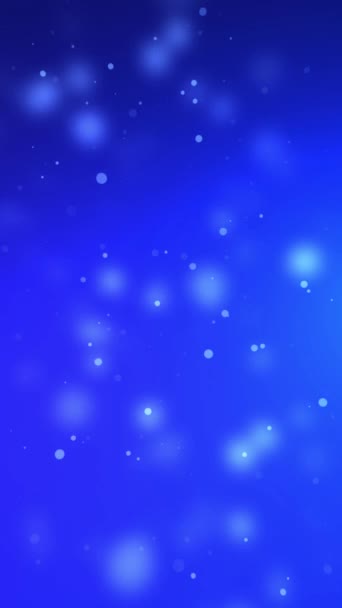 Pionowe Świecące Kulki Światła Niebieskim Gradiencie Atmosfera Pętla Posiada Twarde — Wideo stockowe