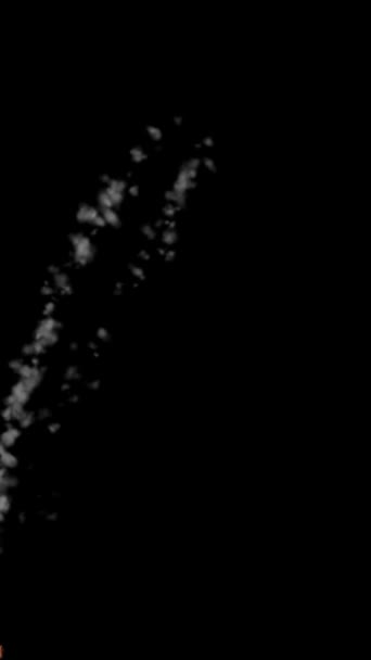 Κατακόρυφος Μετεωρίτης Ίχνος Καπνού Άλμα Γύρω Από Loop Διαθέτει Έναν — Αρχείο Βίντεο