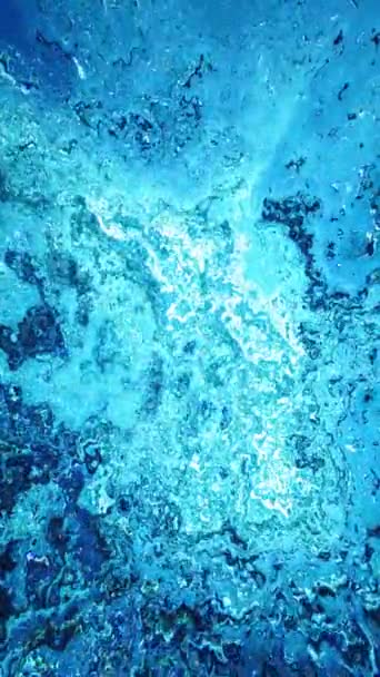 Вертикальна Підводна Петля Loop Має Рідкий Рух Подібний Вигляду Бульбашок — стокове відео