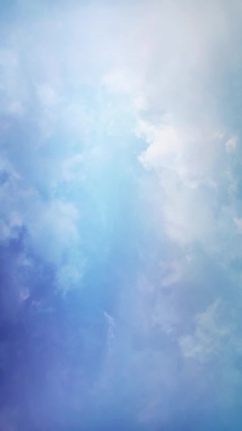 Ciel Bleu Vertical Nuages Montants Boucle Présente Ciel Bleu Avec — Video
