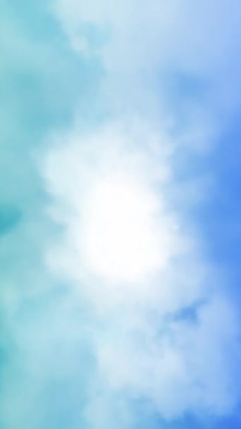 Vertical Cloud Rush Changing Blue Sky Loop Har Snabbrörlig Kamera — Stockvideo