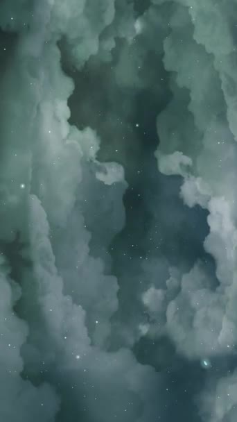 Vertikal Abstrakt Ominous Cloud Tunnel Och Snow Loop Har Kameravy — Stockvideo