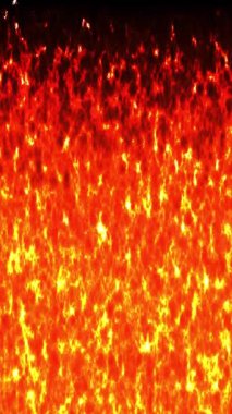 Cehennemin dikey Mistik Yangınları Soyut 4K döngüsünde soyut ateş dalgalanmaları ve parlak turuncudan siyaha doğru bir döngü içinde yükseliyor.