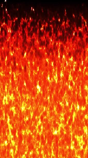 Pionowe Mistyczne Pożary Piekła Abstrakcyjna Pętla Posiada Abstrakcyjny Ogień Falujący — Wideo stockowe