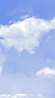 Gökyüzündeki Dikey Dünya Haritası Bulutları Devamlı Kaydırma 4K Döngüsü, ekranda kayan bulutlar şeklinde bir dünya haritası içeriyor. Önünde dikey oranda canlandırılmış bulutlar olan sürekli bir döngü içinde..