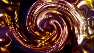 Sıvı Altın Girdap Arkaplan 4K döngüsü, bir döngü içinde bazı mor ve kırmızı ile metalik altın girdap animasyonu içerir.
