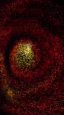 Dikey Parçacık Girdabı Kırmızı ve Altın 4K Döngüsü dikey oran döngüsünde dönen kırmızı ve sarı veya altın parçacıkları içerir.