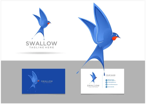 Mavi SWLOW sinek logosu, vektör düzenleyici, promosyon ortamınız için uygun