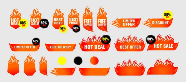 stock vector big sale, Hot Sale banner. sales label collection suitable for design promotion media, This weekend special offer, discount up to 50% off. Vector illustration, stickers and tags banners,