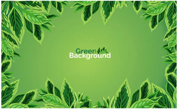 Зеленые Листья Фона Вектор Иллюстрации Природа Зеленого Листа Саду Летом — стоковый вектор
