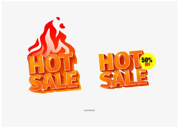 Sammlung Von Hot Sale Rabatt Aufkleber Und Tags Banner Verkaufsetiketten — Stockvektor