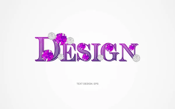 Textový Design Ilustrace Krásnými Fialovými Květy Vhodné Pro Propagační Vzdělávací — Stockový vektor