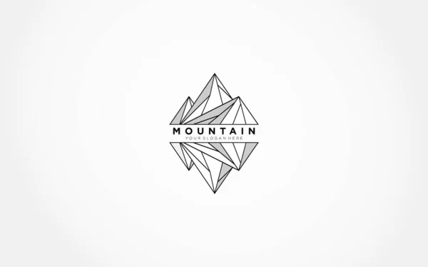 Ілюстрація Логотип Hill Мінімалістичним Дизайном Лінії Стабільний Ферма Долина Компанія — стоковий вектор