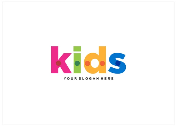 Logotipo Das Crianças Crianças Escola Vetor Educação Playgroup Decoração Sala — Vetor de Stock