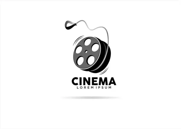 Logo Cinema Yoyo Toys Vector Template Isolated White Background Cinema — Stock Vector