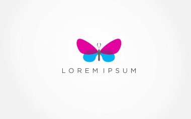 Görüntü: Soyut Renkli Kelebek Logosu Simgesi Renkli Kelebek logosu Evrensel Premium Kelebek logosu.