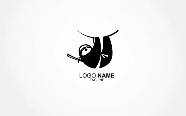 Ilustracja Logo Ninja Loris Świetne Dla Twojego Produktu Lub Logo — Wektor stockowy