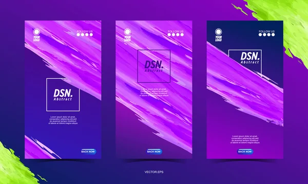 Pankartlar tasarımı suluboya vektör seti, kapak, poster soyut fırça, soyut pankart tasarımı web şablonu, yaratıcı web pankartları, iş ilanı, sunum. Broşür taslağı, el ilanları..