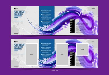  Pankartlar tasarımı suluboya vektör seti, kapak, poster soyut fırça, soyut pankart tasarımı web şablonu, yaratıcı web pankartları, iş ilanı, sunum. Broşür taslağı, el ilanları.