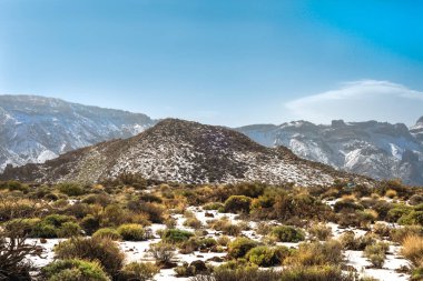 Winter Landscape in Teide National Park, Tenerife, Canary Island, Spain
